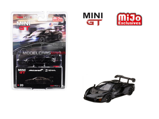 1/64 Mini GT #20 McLaren Senna (Black) Limited Edition mgt00020
