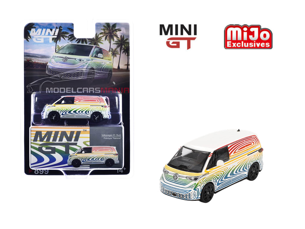1:64 Mini GT #899 Volkswagen ID. Buzz Prototype “Rainbow” Limited Edition mgt00899