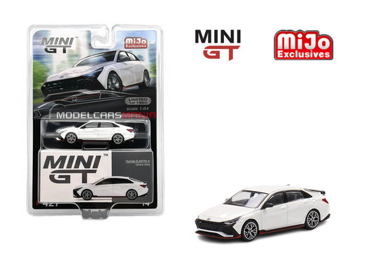 1:64 Mini GT #427 Hyundai Elantra N Ceramic White Limited Edition mgt00427