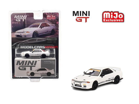 Mini GT 1:64 #469 Top Secret Nissan GT-R VR32 White Limited Edition mgt00469