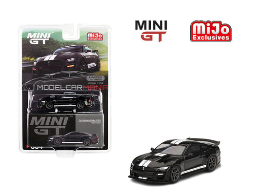 1:64 Mini GT #334 Ford Mustang Shelby GT500 Shadow Black Limited Edition mgt00334