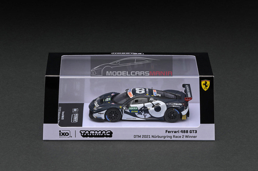 1:64 Tarmac Works Ferrari 488 GT3 DTM 2021 Nürburgring Race 2 Winner Alex Albon Limited Edition T64-072-21DTM23