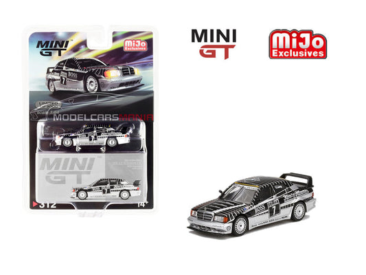 1/64 Mini GT #312 Mercedes-Benz 190E 2.5-16 Evolution II #7 AMG-Mercedes 1990 DTM Limited Edition mgt00312