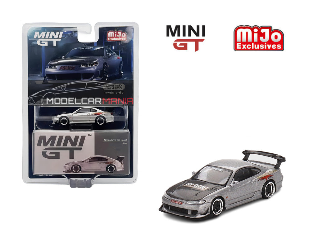 1:64 Mini GT #545 Nissan Silvia Top Secret (S15) – Silver Limited Edition MGT00545
