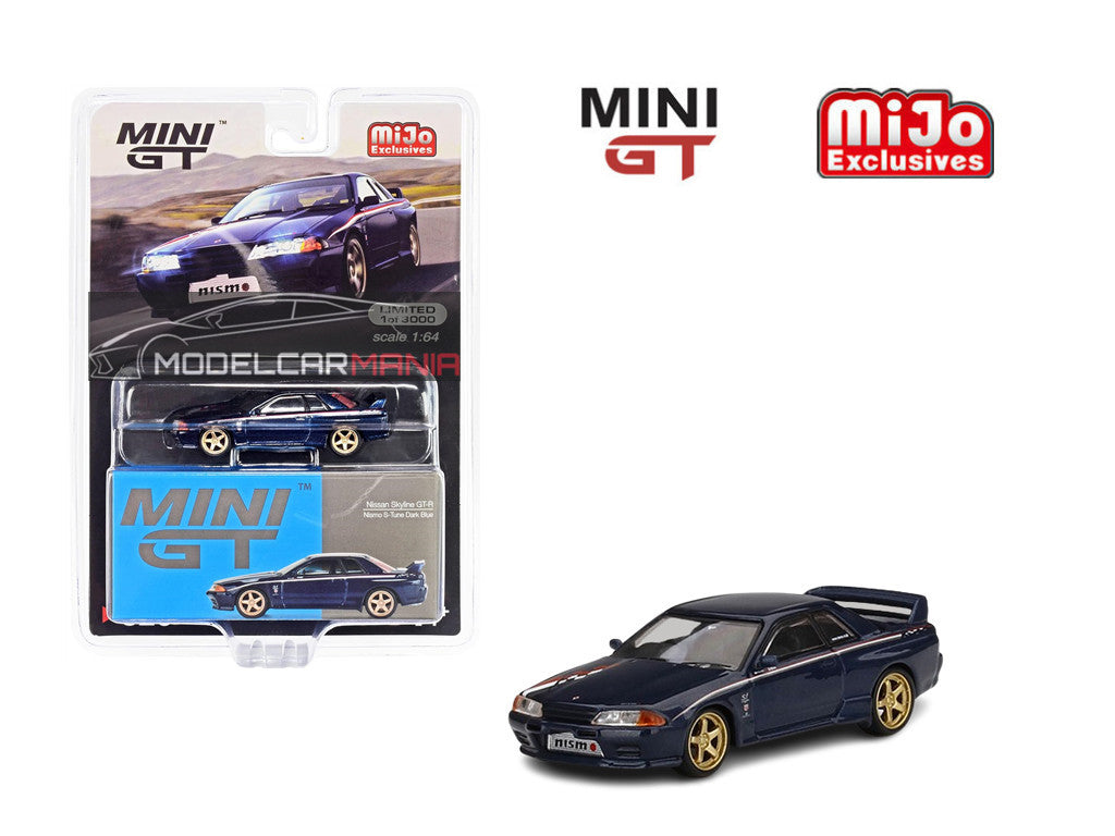 1:64 Mini GT #326 Nissan Skyline GT-R(R32) Nismo S-Tune Dark Blue Limited Edition mgt00326