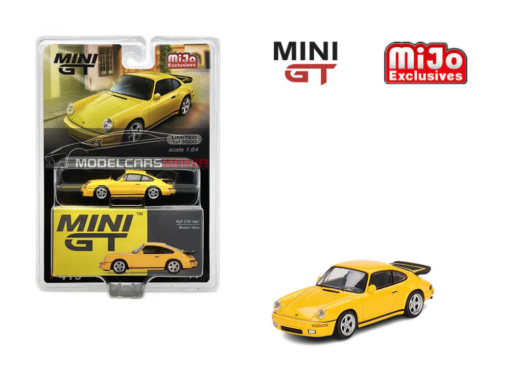 1:64 Mini GT #419 RUF CTR 1987 Blossom Yellow Limited Edition mgt00419