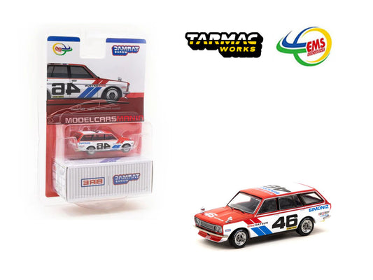 1:64 Tarmac Works Indonesia Exclusive Datsun Bluebird 510 Wagon BRE #46 Limited Edition T64G-026-BRE46