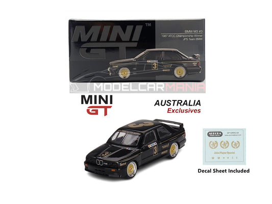 1/64 Mini GT #608 BMW M3 #3 JPS Team BMW 1987 ATCC Championship Winner -Australia Exclusive Limited Edition MGT00608