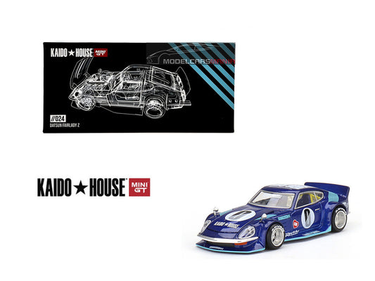 1/64 Kaido House x Mini GT Datsun KAIDO Fairlady Z S30Z Wide Spec Blue Limited Edition KHMG024 SEALED