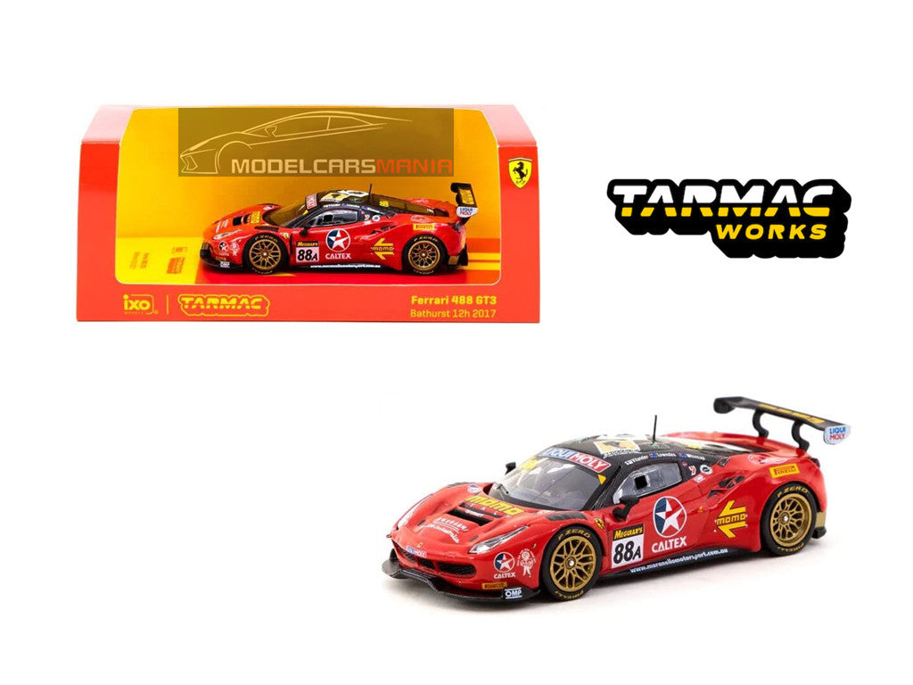 1:64 Tarmac Works X Ixo 2019 Ferrari 488 GTE Bathurst 12 Hour #88 Limited Edition T64-072-17BH88