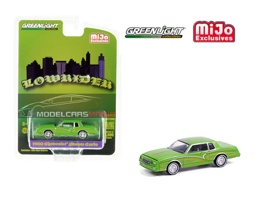 1/64 Greenlight Mijo Exclusive 1982 Chevrolet Monte Carlo Lowrider (Green) Limited Edition 51388