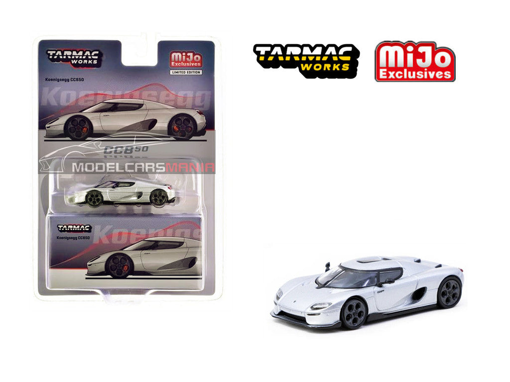 1:64 Tarmac Works  Koenigsegg CC850 Silver Limited Edition T64G-TL051-SL