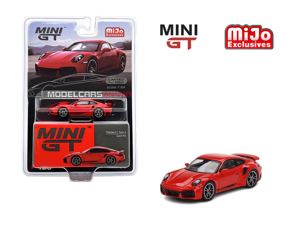 1/64 MINI GT #423 Porsche 911 Turbo S Guards Red Limited Edition mgt00423