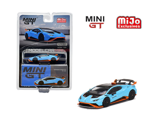 1:64 Mini GT #475 Lamborghini Huracán STO Blu Laufey Limited Edition MGT00475