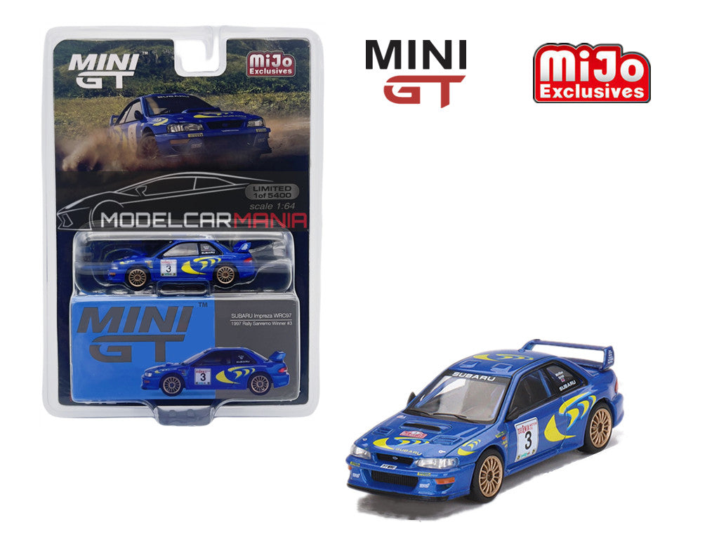 1:64 Mini GT #512 Subaru Impreza WRC97 1997 Rally Sanremo Winner #3 Limited Edition MGT00512