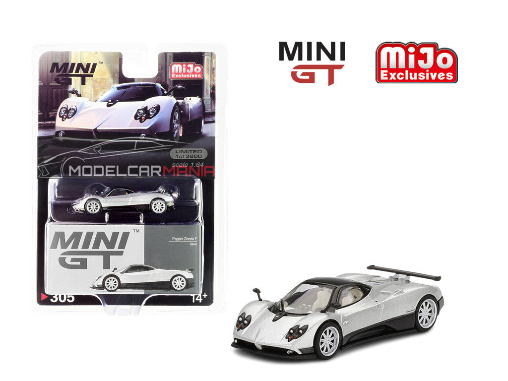 1:64 Mini GT #305 Pagani Zonda F Silver Limited Edition MGT00305