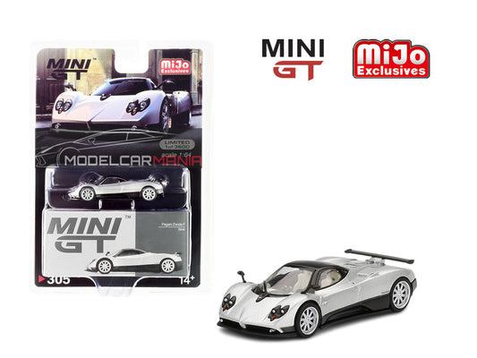 1:64 Mini GT #305 Pagani Zonda F Silver Limited Edition MGT00305