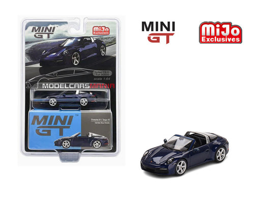 1:64 Mini GT #412 Porsche 911 Targa 4S Gentian Blue Metallic Limited Edition mgt00412