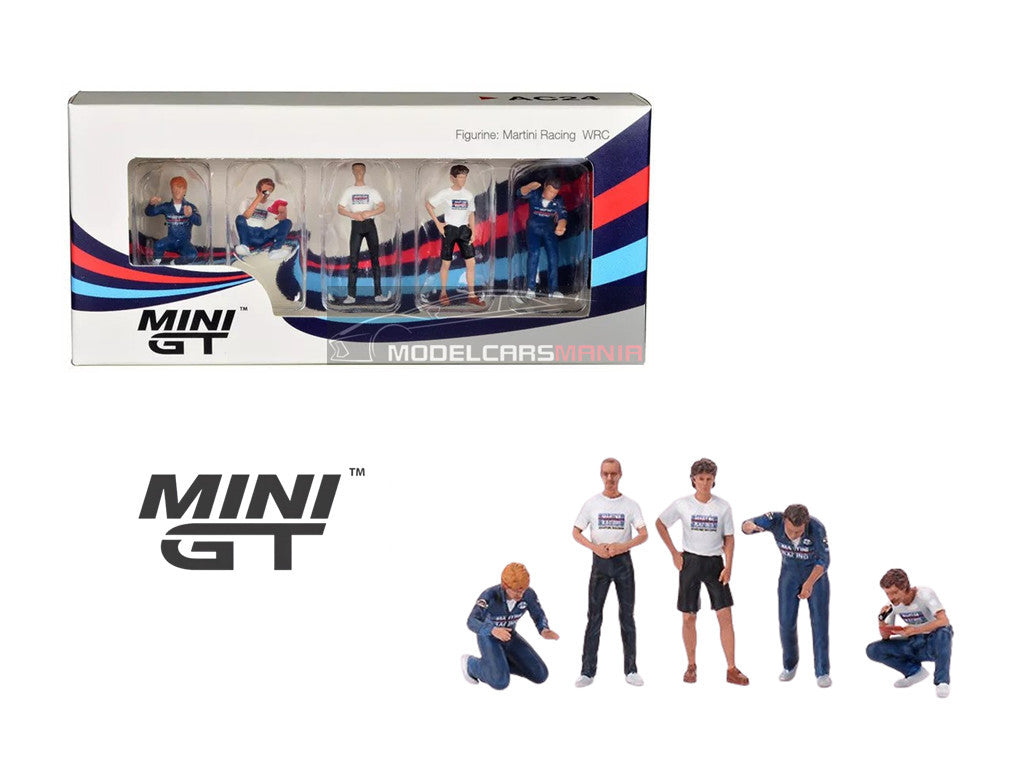 1:64 Mini GT Figurine Martini Racing WRC Set of 5 Figures MGTAC24
