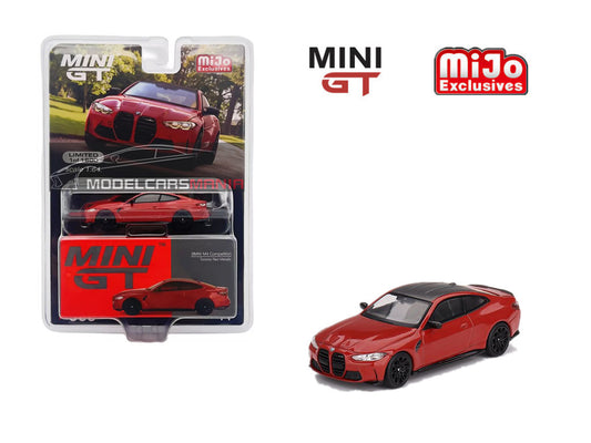 1:64 Mini GT #566 BMW M4 Competition (G82) Toronto Red Metallic Limited Edition MGT00566