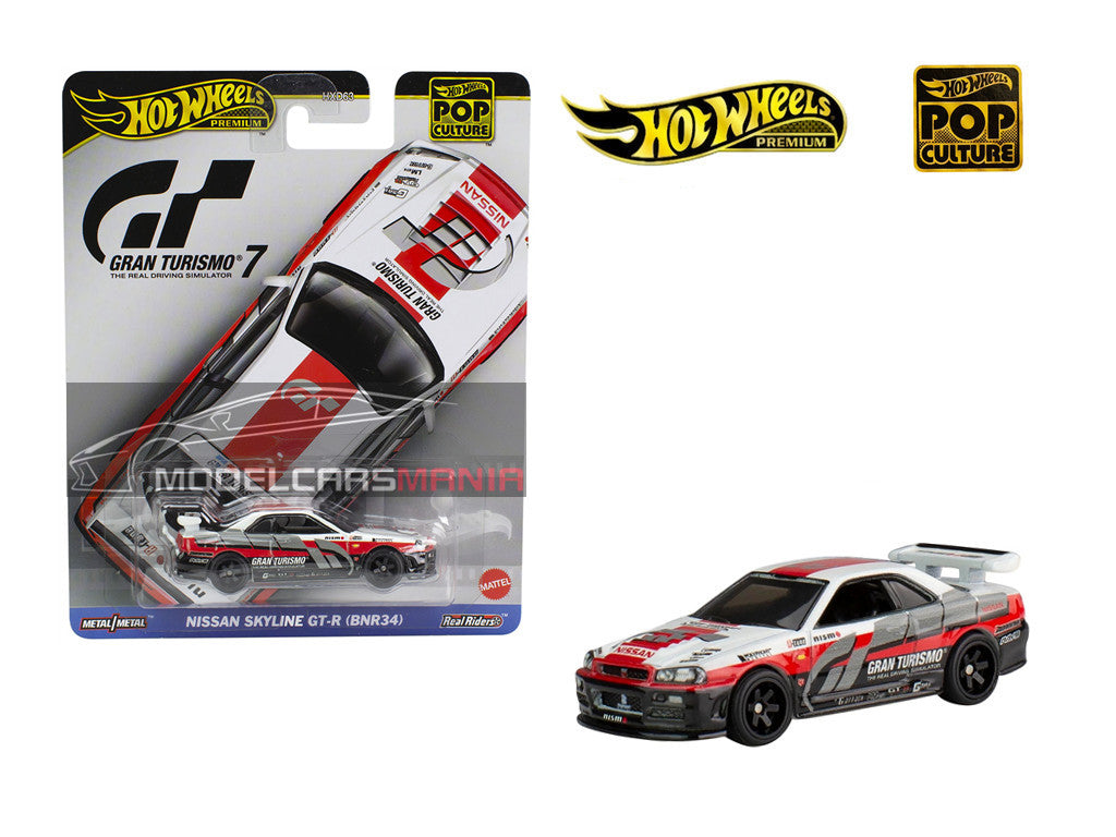 1:64 Hot Wheels Pop Culture C Case 2024 – Nissan Skyline GTR (BNR34) Gran Turismo 7 HKC28