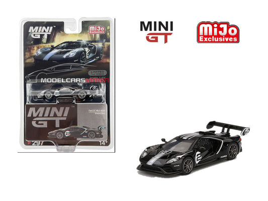 1/64 Mini GT #297 Ford GT MK II #2 Shadow Black Limited Edition mgt00297