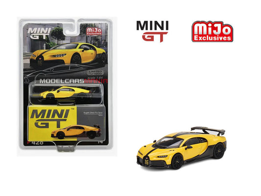 1:64 Mini GT #428 Bugatti Chiron Pur Sport Yellow Limited Edition mgt00428