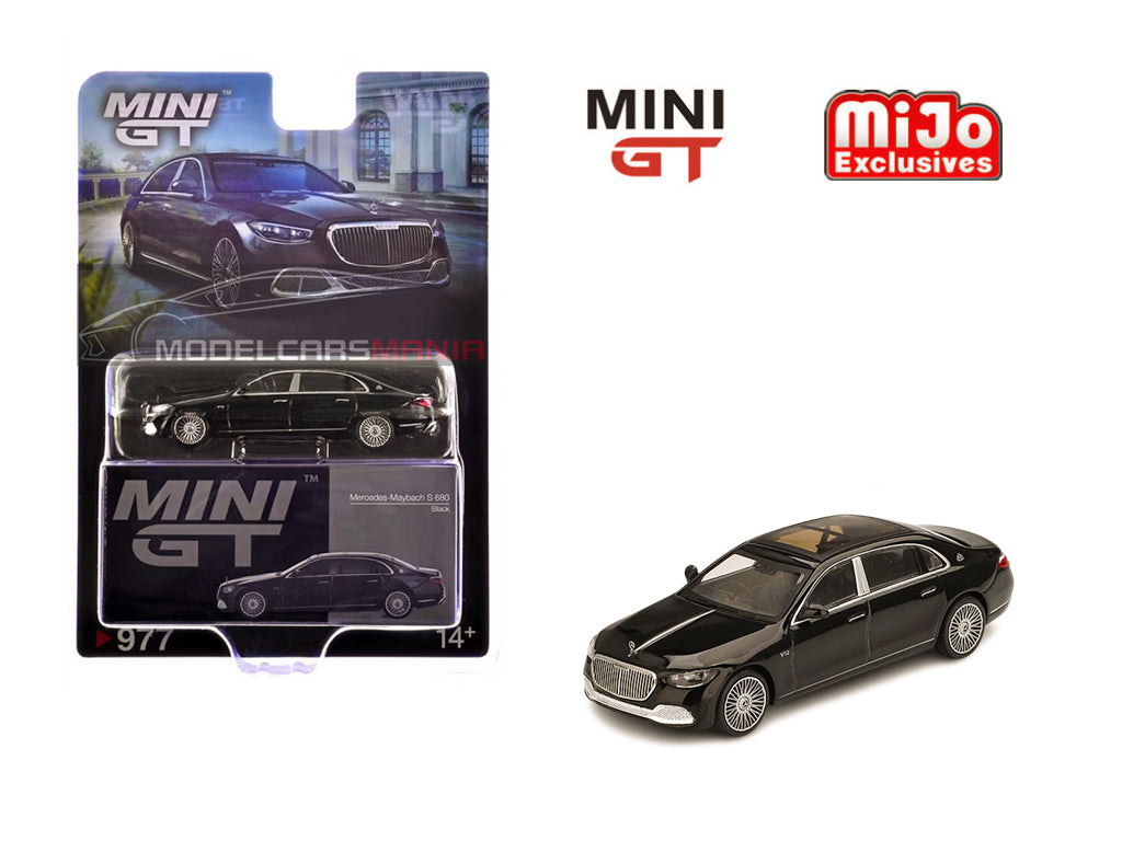 1:64 Mini GT #977 Mercedes-Maybach S680 Black Limited Edition mgt00977
