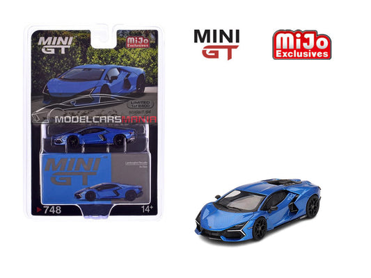 1/64 Mini GT #748 Lamborghini Revuelto  Blu Eleos Limited Edition mgt00748