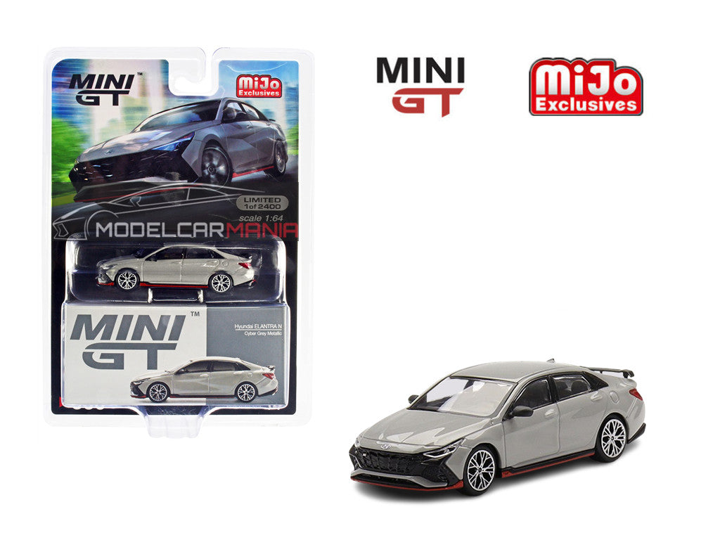 1:64 Mini GT #386 Hyundai Elantra N Cyber Grey Limited Edition mgt00386