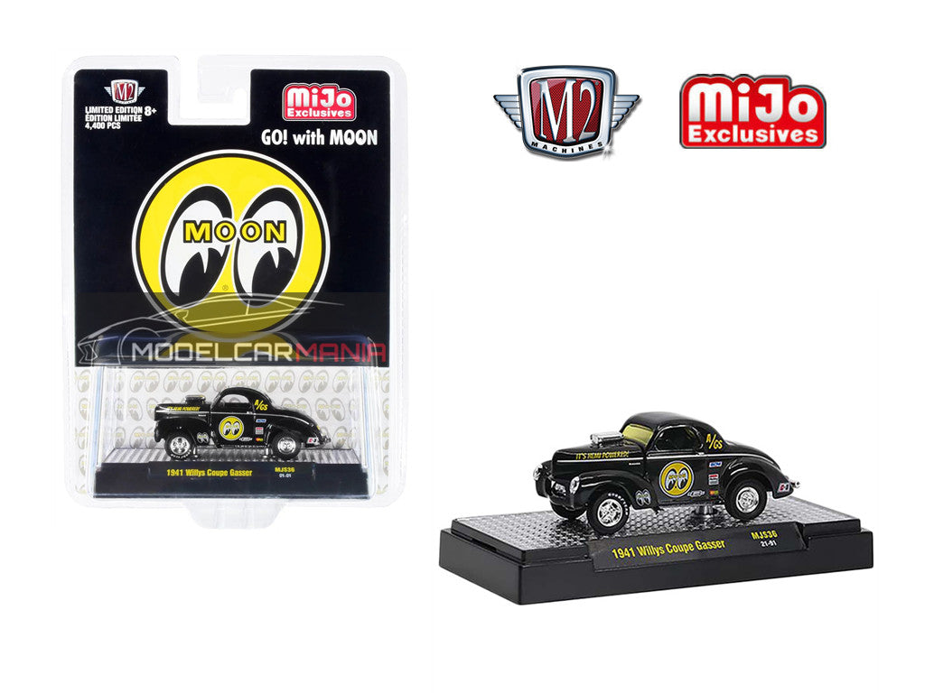 1:64 M2 Machines 1941 Willys Coupe MOONEYES Gasser MiJo Exclusive 31500-MJS36