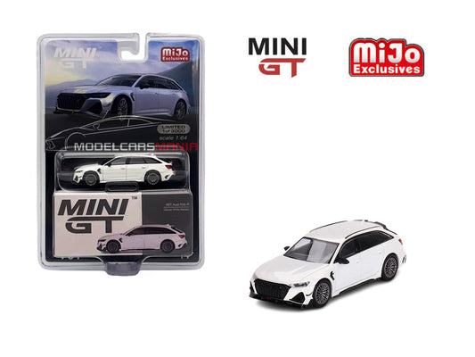 1/64 Mini GT#701 Audi ABT RS6-R Glacier White Metallic Limited Edition mgt00701
