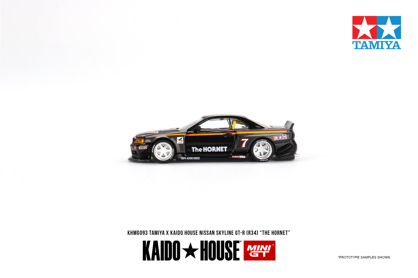 1/64 Kaido House x Mini GT Tamiya Nissan Skyline GT-R (R34) The Hornet Limited Edition KHMG093