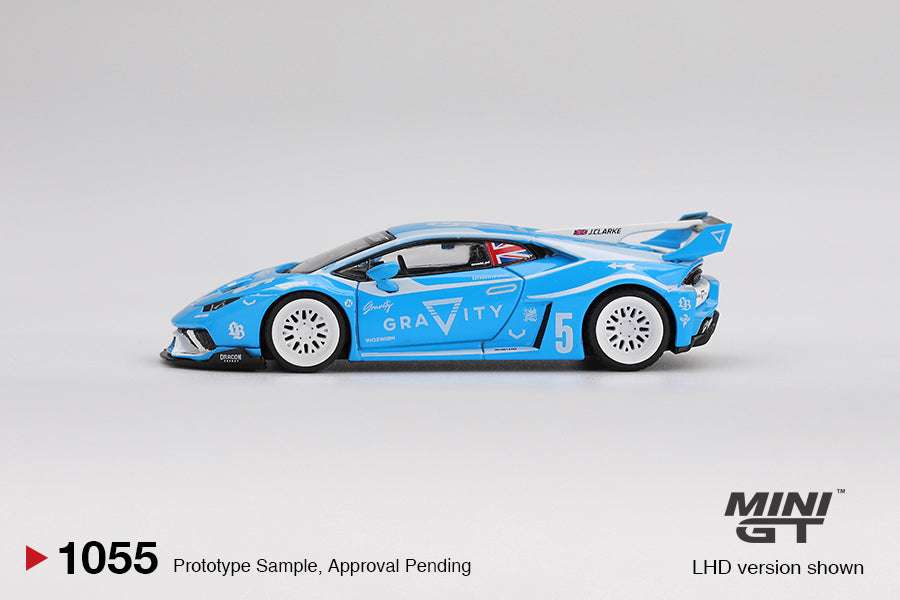 1:64 Mini GT #1055 LB★WORKS Lamborghini Huracán GT GRAVITY Blue Limited Edition mgt01055