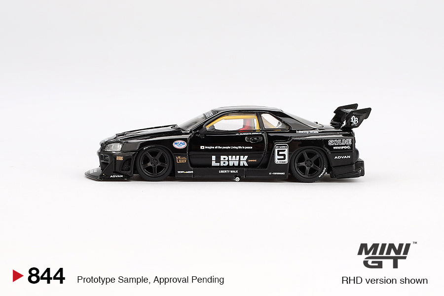 1/64 Mini GT #844 Nissan LB-ER34 Super Silhouette SKYLINE Black Limited Edition mgt00844