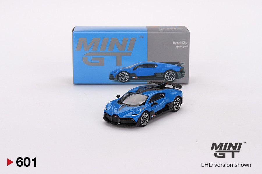 1:64 Mini GT #601 Bugatti Divo – Blu Bugatti Limited Edition mgt00601