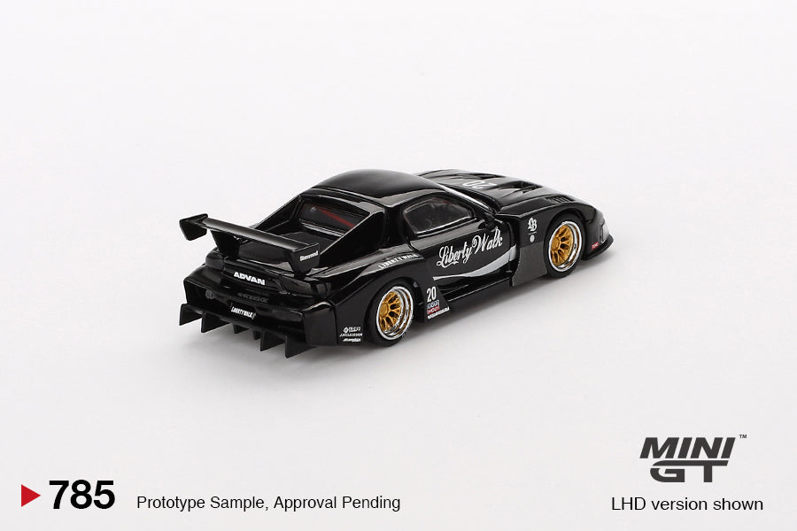 1:64 Mini GT #785 MAZDA RX-7 LB-Super Silhouette Liberty Walk Black Limited Edition mgt00785