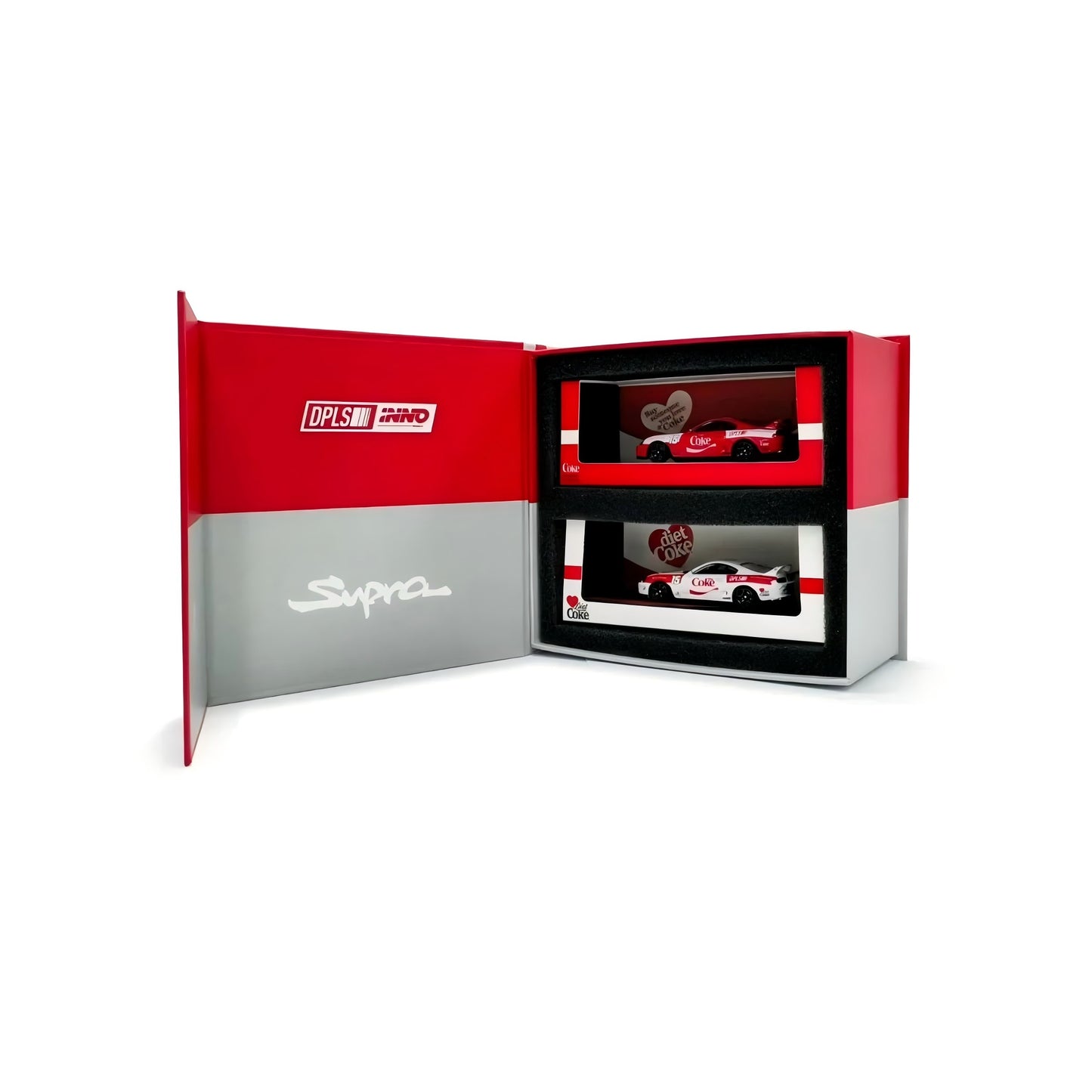 1:64 INNO64 x DPLS "Coca-Cola" Toyota Supra A80 2 Car Limited Set Limited Edition COKE117