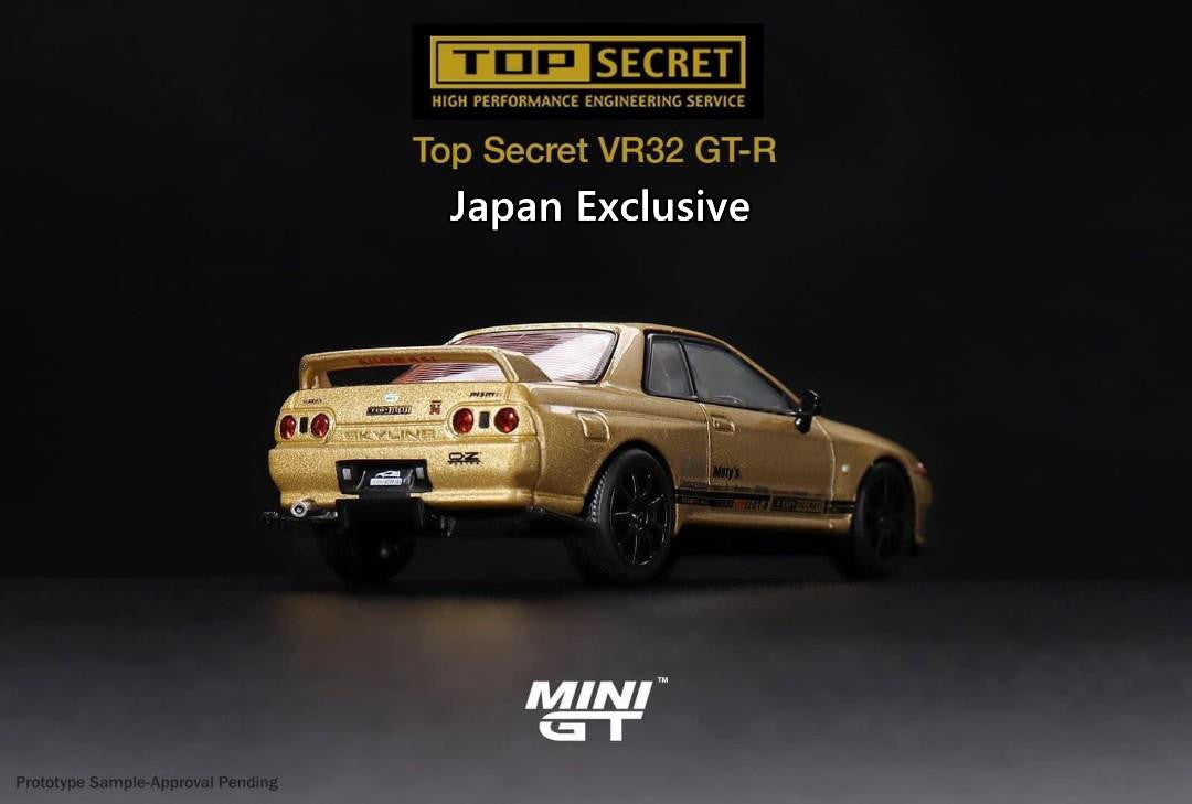 1:64 Mini GT #431 Japan Exclusive Top Secret Nissan Skyline GT-R VR32 Top Secret Gold Limited Edition  MGT00431