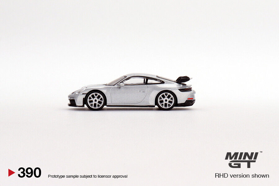1:64 Mini GT #390 Porsche 911 (992) GT3 GT Silver Metallic Limited Edition mgt00390