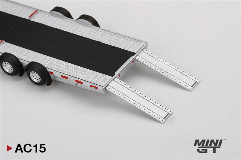 1:64 Mini GT Car Transport Trailer Silver Limited Edition MGTAC15