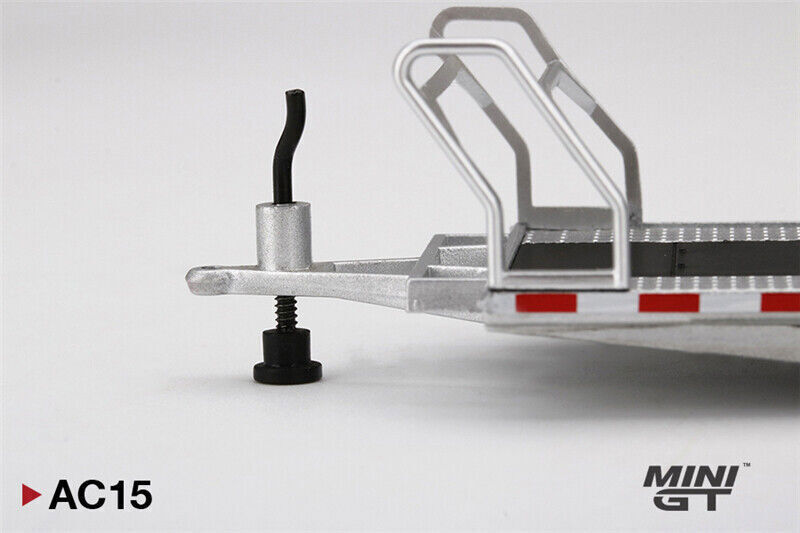 1:64 Mini GT Car Transport Trailer Silver Limited Edition MGTAC15