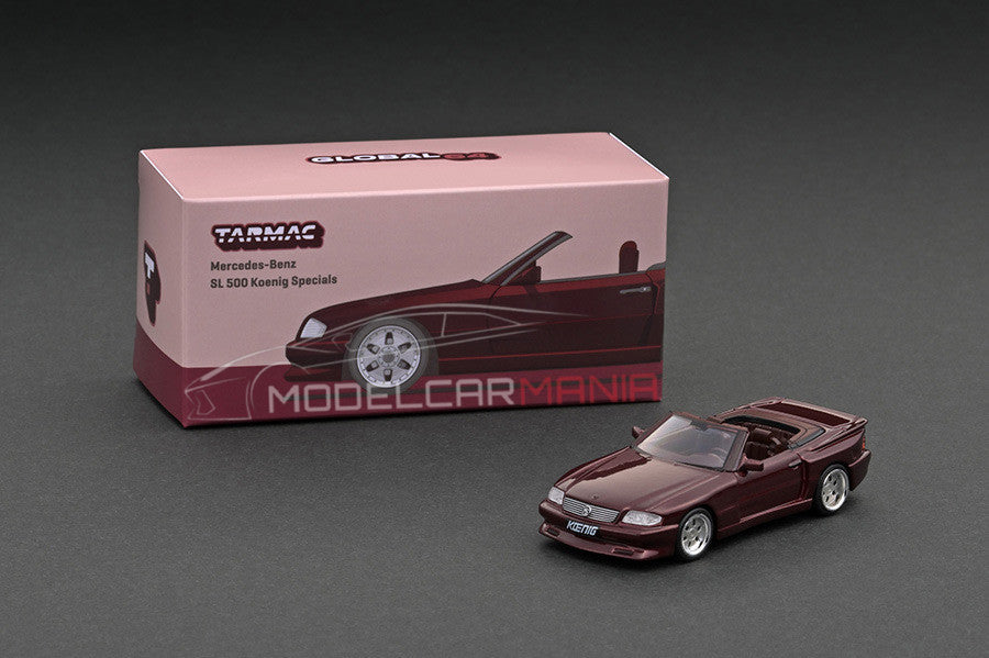 1:64 Tarmac Works Mercedes-Benz SL 500 Koenig Specials Bordeaux Limited Edition T64G-045-BO